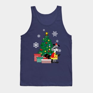 Bert Racoon Around The Christmas Tree Tank Top